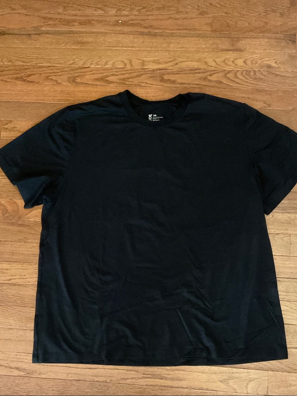 BOODY Women's Short Sleeve Organic Cotton Blend Crewneck Tee - Black Size 2XL